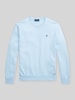 Polo Ralph Lauren Slim Fit Pullover aus reiner Baumwolle Hellblau