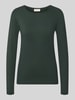FREE/QUENT Longsleeve aus Viskose-Elasthan-Mix Modell 'Liana' Dunkelgruen