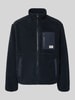 Marc O'Polo DENIM Regular Fit Teddy- / Webpelzjacke mit Brustleistentaschen Marine
