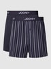 Jockey Boxershort met labelprint in een set van 2 stuks Donkerblauw