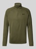 Under Armour Regular fit shirt met lange mouwen en ritssluiting, model 'Tech' Olijfgroen