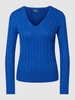 Polo Ralph Lauren Gebreide pullover met V-hals, model 'KIMBERLEY' Koningsblauw