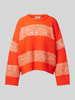 Essentiel Gebreide pullover met pailletten Oranje