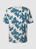 MCNEAL T-shirt met all-over bloemenprint Petrol