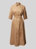 MM Leinenkleid mit Brusttasche Modell 'SALUTE' Camel