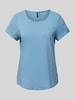 Vero Moda T-shirt z zaokrąglonym dołem model ‘BELLA’ Niebieski