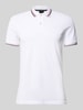 Geox Poloshirt mit Label-Stitching Modell 'Piquee' Weiss