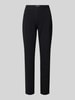 Christian Berg Woman Slim fit stoffen broek met ritszakken Zwart