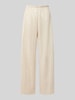 SEDUCTIVE Wide Leg Stoffhose mit Strukturmuster Offwhite