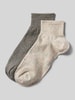 Jake*s Casual Socken mit Rippenbündchen im 2er-Pack Dunkelgrau Melange