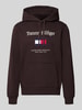 Tommy Hilfiger Regular fit hoodie van katoenmix Chocoladebruin
