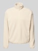 MCNEAL Fleecepullover mit Troyer-Kragen Sand
