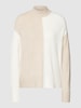 Christian Berg Woman Strickpullover in Two-Tone-Machart Beige