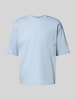 JAKE*S STUDIO MEN T-Shirt aus Bio-Baumwolle mit geripptem Rundhalsausschnitt Eisblau