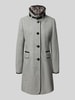 Gil Bret Mantel mit Stehkragen Hellgrau Melange