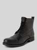 Jack & Jones Schnürboots aus Leder mit Ziernähten Modell 'SHAUN' Black