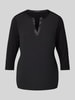 comma Longsleeve mit 3/4-Ärmel Black