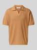 Casual Friday Regular fit poloshirt met ajourpatroon, model 'ASTON' Oranje