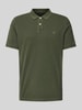 Marc O'Polo Regular Fit Poloshirt mit Label-Stitching Oliv