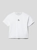 Calvin Klein Jeans T-shirt met labelprint, model 'BOXY' Wit