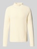 MAERZ Muenchen Gebreide pullover van een mix van scheerwol en alpaca met opstaande band Offwhite