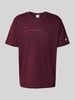 CHAMPION T-shirt met logostitchings en ronde hals Bordeaux
