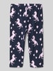 s.Oliver RED LABEL Slim Fit Capri Leggings aus Baumwoll-Elasthan-Mix Marine