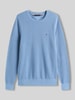 Tommy Hilfiger Regular Fit Strickpullover aus reiner Baumwolle Hellblau