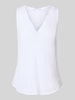 ZABAIONE Regular fit linnen blousetop met V-hals, model 'Lu44cia' Offwhite