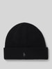 Polo Ralph Lauren Beanie aus Kaschmir mit Label-Stitching Black