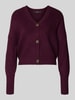 Vero Moda Regular fit gebreid jack met sierknopen, model 'LEA' Bordeaux