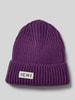 ICHI Beanie met labelpatch, model 'EMMA' Paars