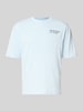 s.Oliver RED LABEL Regular fit T-shirt van katoenmix Lichtblauw