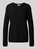 s.Oliver RED LABEL Regular Fit Strickpullover mit V-Ausschnitt und Raglan-Ärmeln Black