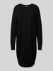 Christian Berg Woman Sukienka z dzianiny o długości do kolan z okrągłym dekoltem Czarny