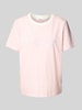 s.Oliver RED LABEL Regular Fit T-Shirt aus reiner Baumwolle mit Schmuckperlen-Schriftzug Rosa