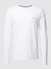 Tommy Hilfiger Longsleeve mit Label-Stitching Weiss