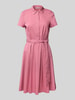 Christian Berg Woman Selection Hemdblusenkleid mit Bindegürtel und kurzer Knopfleiste Mauve