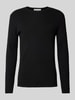Tom Tailor Denim Regular fit gebreide pullover van katoen Zwart