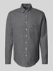 Fynch-Hatton Regular Fit Flanellhemd mit Button-Down-Kragen Anthrazit