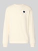 Scotch & Soda Bluza z naszywką z logo i okrągłym dekoltem Piaskowy