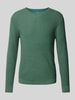 Tom Tailor Regular Fit Strickpullover aus reiner Baumwolle Dunkelgruen