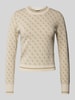 Guess Strickpullover mit Rundhalsausschnitt Modell 'LISE' Offwhite