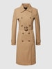 Montego Trenchcoat met dubbele knoopsluiting Zand