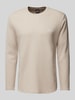 BOSS Longsleeve met ronde hals Zand