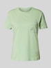 Jake*s Casual T-shirt met motiefstitching Lichtgroen