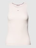 Tommy Jeans Tanktop in Ripp-Optik Modell 'ESSENTIAL' Rosa