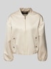 s.Oliver BLACK LABEL Oversized blouson met elastische zoom Beige