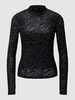 Only Longsleeve mit Allover-Muster Modell 'NORA' Black