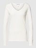 QS by s.Oliver Sweatshirt met V-hals Offwhite